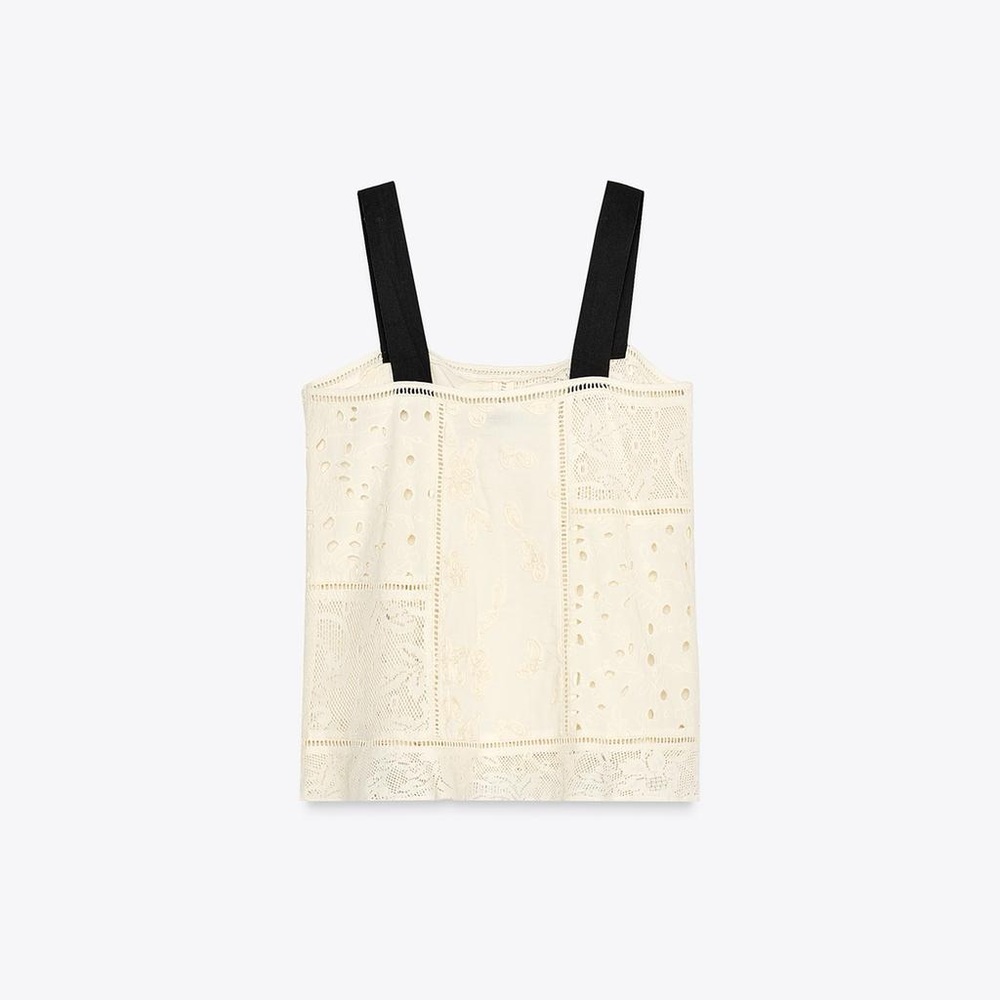 Zara Collection Patchwork Embroidered Top - Picture 3 of 9